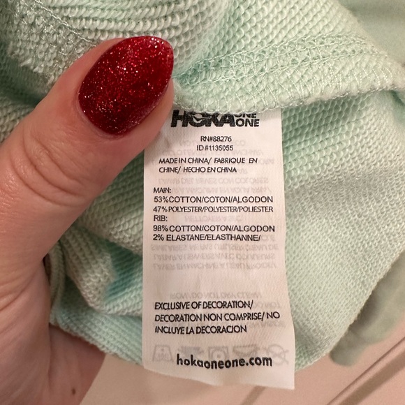 Hoka Cropped Hoodie - Mint Color - Picture 7 of 7